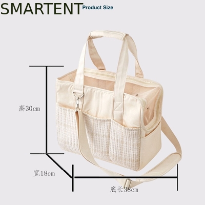 38*18*30CM Beige Canvas Kitty Reise-Handtasche, bezauberndes Haustier-Zubehör, Umhängetasche mit weichem Stoff, Kollektion fournisseur
