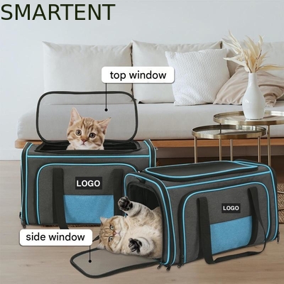 20,2*12,5*12'' Zoll Katzen-Ausgeh-Tasche, sehr strapazierfähig, niedliches Haustierzubehör, ungiftig, langlebig, waschbar, Paket beinhaltet 1 X Haustierzubehör, Rosa/Blau/Grün fournisseur