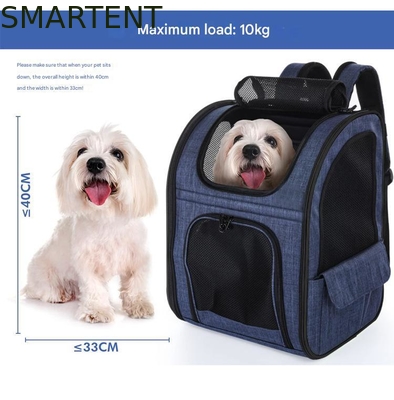 Outdoor 33,5 * 27 * 42 cm Blauer Kationischer Oxford-Erweiterbarer Haustier-Reise-Rucksack Weiches Gewebe Schöne Haustier-Notwendigkeiten Für Ihre Zufriedenen Begleiter fournisseur