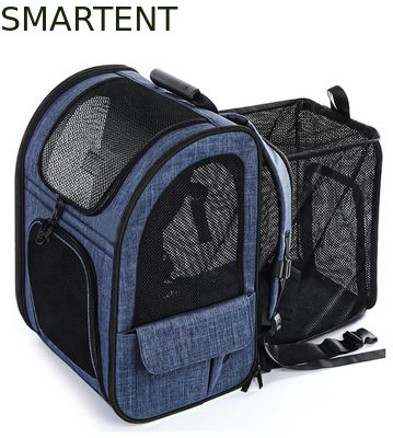 Besorgen Outdoor 33,5 * 27 * 42 cm Blauer Kationischer Oxford-Erweiterbarer Haustier-Reise-Rucksack Weiches Gewebe Schöne Haustier-Notwendigkeiten Für Ihre Zufriedenen Begleiter Online-Herstellung