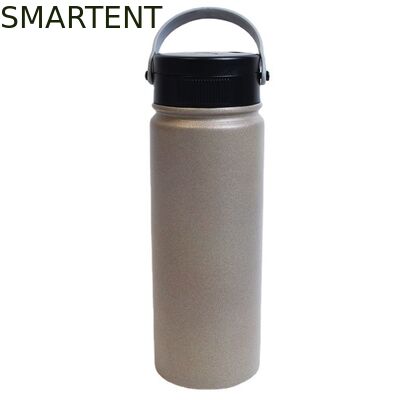 Besorgen UV-sterilisierte, isolierte Edelstahl-Trinkflaschen mit großem Mund, grauer Farbe, Tragegriff und individuellem Volumen von 500 ml, perfekt für Outdoor-Sportarten Online-Herstellung