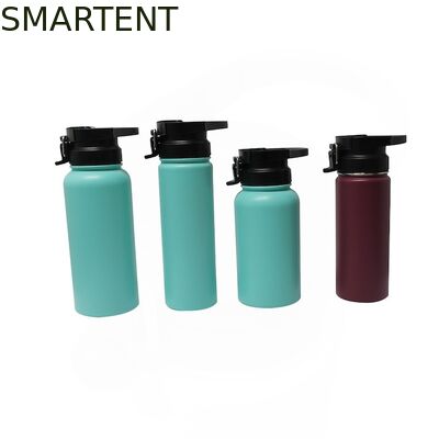 Besorgen Flip-top-Deckel Outdoor-Aktivität kundenspezifisch 304 Edelstahl Großer Mund Mehrfachkapazität Vakuum Isolierte Flasche Grüne Thermosen Training Wasserflasche Outdoor-Enthusiasten Online-Herstellung