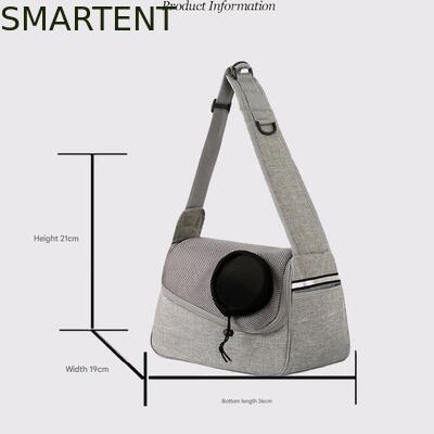 36*19*12CM Unisex Durable Washable Non toxic Lovely Durability Gray Oxford Pet Outing Shoulder Bag fournisseur