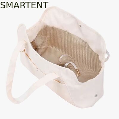 41*16*35CM Outdoor Beige Polyester Fiber Pet Travel Bag Foldable Lightweight Convenient Storage Ideal For Pet Owners On The Go fournisseur
