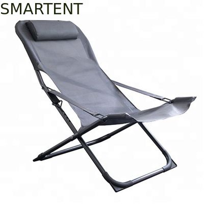 Besorgen Grey Folding Beach Lounge Chair-Aluminiumrahmen-faltbarer Strand-Aufenthaltsraum Chaise For Lawn Deck Online-Herstellung