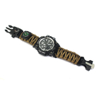 Brown-Not-Überlebens-Armband-Uhr im Freien Nylon-Paracord-Manschette fournisseur