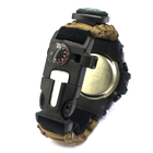 Brown-Not-Überlebens-Armband-Uhr im Freien Nylon-Paracord-Manschette fournisseur