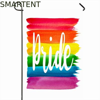 Besorgen Wärmeübertragungs-kundenspezifischer Strand-Flaggen-Regenbogen homosexuelles Pride Garden Banner des Polyester-100D Online-Herstellung