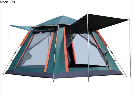 Außen-Campingzelte Sonnendichte und belüftete automatische Glasfaserrahmen 210D Polyester 240*240*140cm Grünes Modernes Design fournisseur