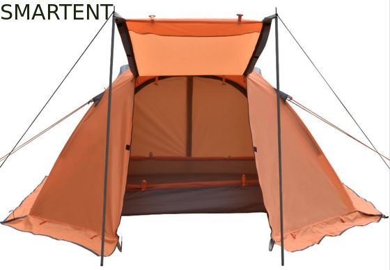 Besorgen 150*210*120cm wasserdicht Orange 210D Polyester Ripstop beschichtet PU3500+ Outdoor Camping Zelte geeignet für 2 ~ 3 Personen Online-Herstellung