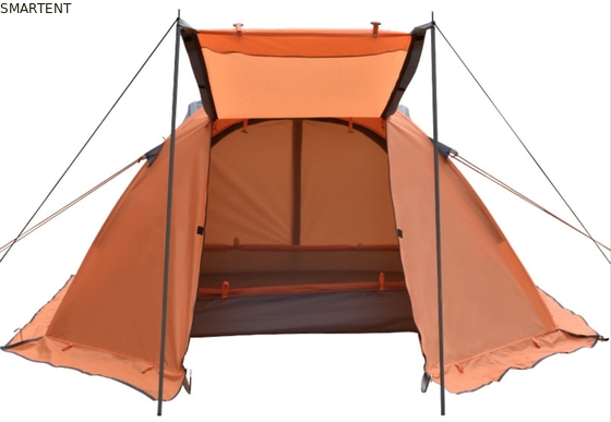 150*210*120cm wasserdicht Orange 210D Polyester Ripstop beschichtet PU3500+ Outdoor Camping Zelte geeignet für 2 ~ 3 Personen fournisseur