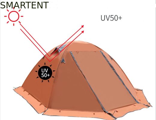 Besorgen 210X180X130cm Orange Wasserdicht PU2000mm Beschichtet 190T Polyester Gemütliches Campingzelt Online-Herstellung