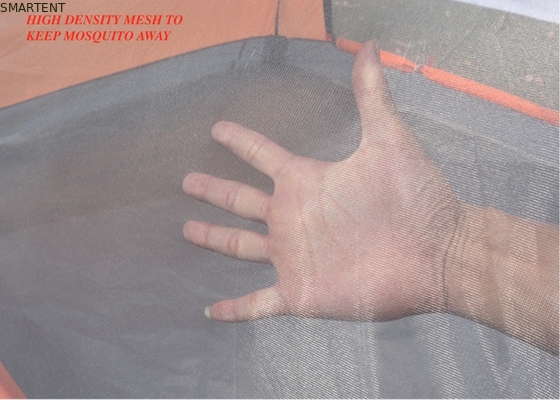 210X180X130cm Orange Wasserdicht PU2000mm Beschichtet 190T Polyester Gemütliches Campingzelt fournisseur