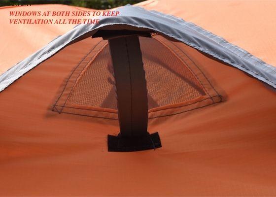 210X180X130cm Orange Wasserdicht PU2000mm Beschichtet 190T Polyester Gemütliches Campingzelt fournisseur