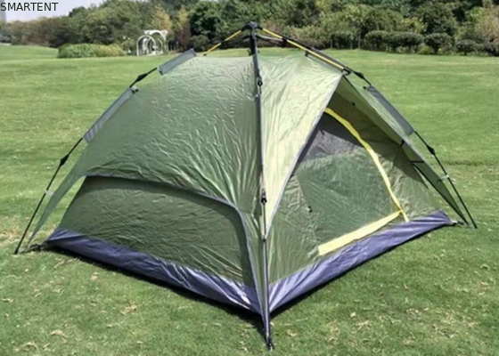 210*210*135cm Automatische Glasfaserstange Wasserdicht PU2000mm Beschichtet Grün 190T Polyester Regendicht Außencampingzelte fournisseur