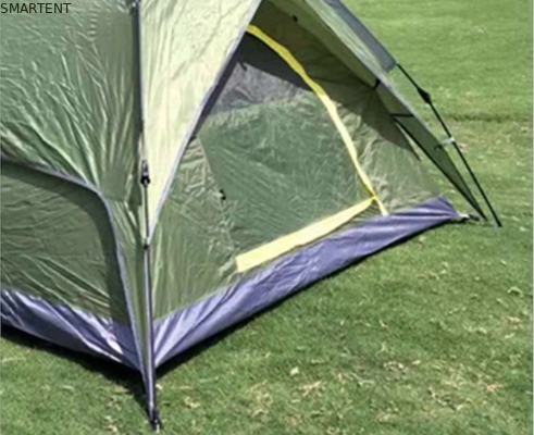 210*210*135cm Automatische Glasfaserstange Wasserdicht PU2000mm Beschichtet Grün 190T Polyester Regendicht Außencampingzelte fournisseur