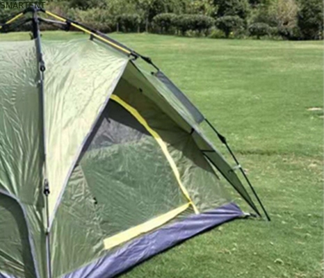 210*210*135cm Automatische Glasfaserstange Wasserdicht PU2000mm Beschichtet Grün 190T Polyester Regendicht Außencampingzelte fournisseur