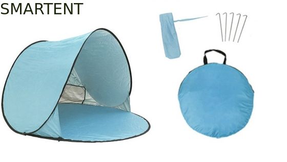 Besorgen 150*150*90cm Außenwasserdicht Pop Up Canopy Zelt Sonnendicht Silber beschichtet 190T Polyester automatischer Strandschutz Online-Herstellung
