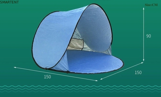 150*150*90cm Außenwasserdicht Pop Up Canopy Zelt Sonnendicht Silber beschichtet 190T Polyester automatischer Strandschutz fournisseur