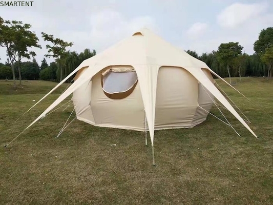 300*300*200CM 5M 280GSM Beige wasserdicht beschichtet Baumwolle Lotus Design Glamping Outdoor Camping Tent fournisseur