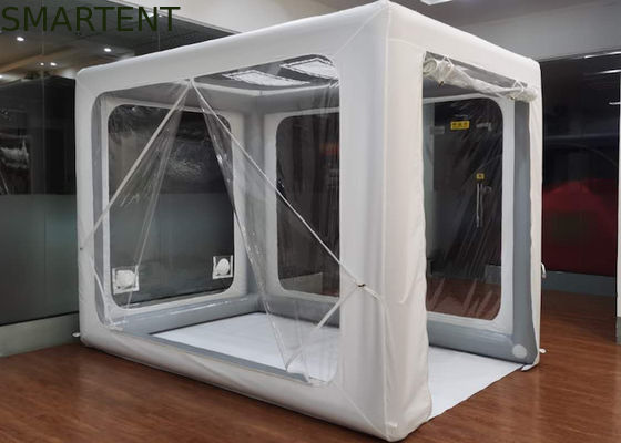 Besorgen Weißes Rechteck aufblasbares Campingzelt 400D Oxford Luftpol Isoliertes Zelt L3XW2XH2.2M Online-Herstellung
