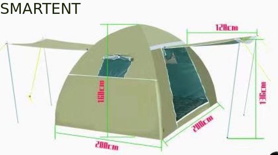 kaufen Große 4 Personen-aufblasbare Zelte im Freien versilbern Hauben-Luft-Zelt 200X200X150CM Colated 210T Online-Herstellung