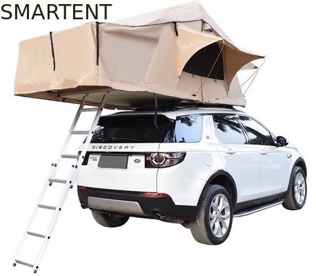 Besorgen Beige 3 Baumwollsegeltuch-Selbstdachspitzen-Zelt des Personen-Dachspitzen-Zelt-143X310X126CM Online-Herstellung
