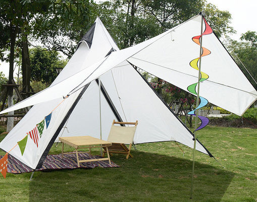 Besorgen Weiße Baumwollsegeltuch-Campingzelt-im Freien indisches Tipi Yurt-Zelt 320X260X200CM Online-Herstellung