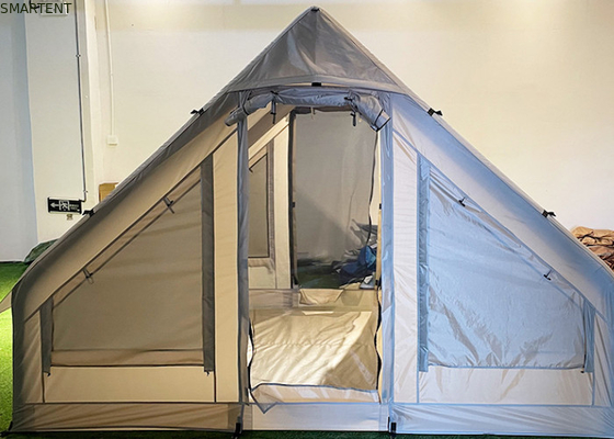 Außen 300X200X200CM Leinwand aufblasbares Campingzelt Haus Doppelschicht Beige Baumwolle fournisseur