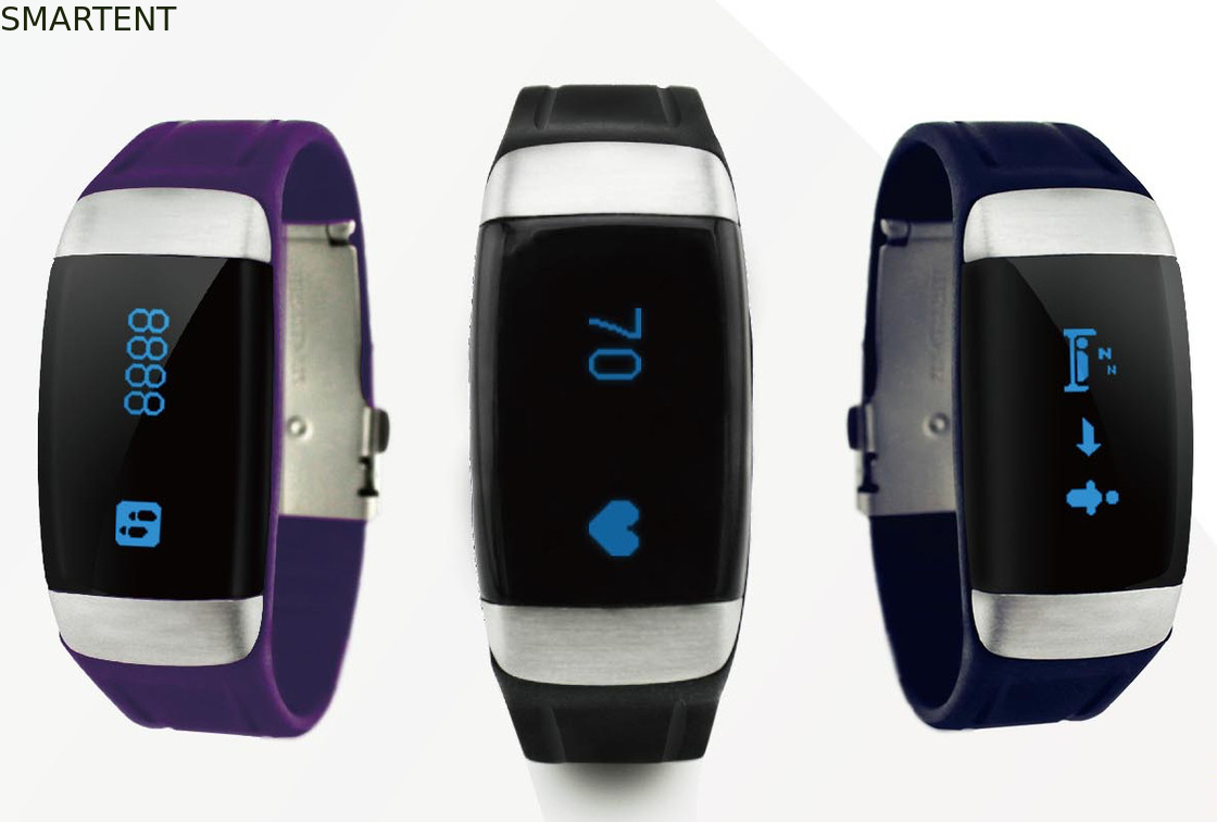 BLE 4.0 Silikon Bluetooth Tätigkeits-Verfolger laufendes Abstands/Herzfrequenz-Monitor-Band Smart Watch Armband fournisseur