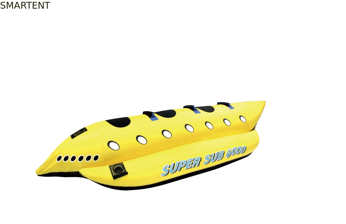 Sport gelbe Supervor3 Personen-Towable Rohre PVCs für Bootfahrt-aufblasbare Möbel im Freien fournisseur