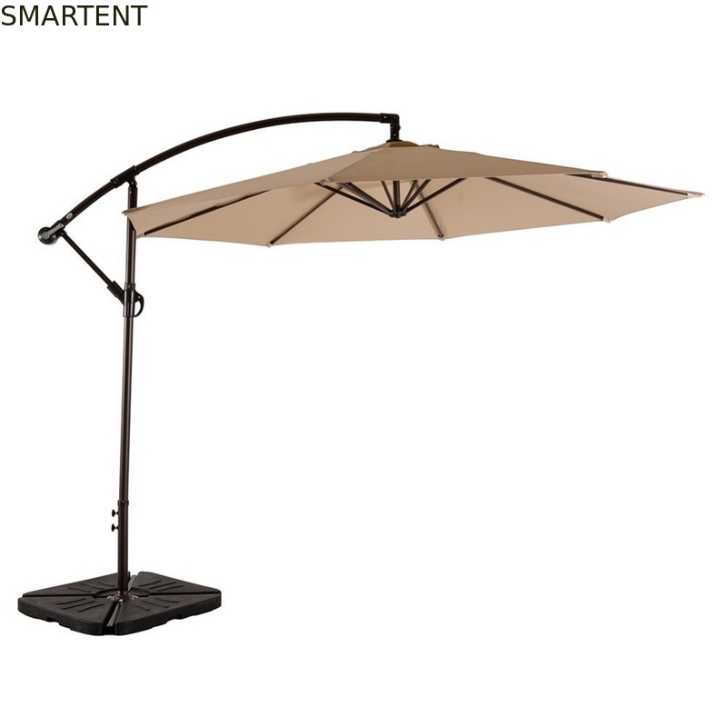 Dauerhaftes Restaurant Doppelter Patio-Regenschirm 3M Freitragender Sonnenschirm mit manueller Öffnung fournisseur
