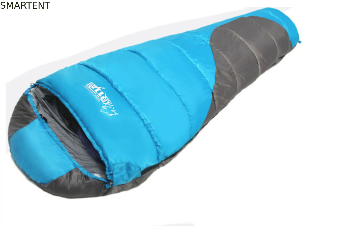 Außen-Doppelfarbbeschichtete Polyester 210T 215*75CM 90% Duck Down Füllung Bergschlafsack Warm Winddicht Entspannung Zip Tasche fournisseur