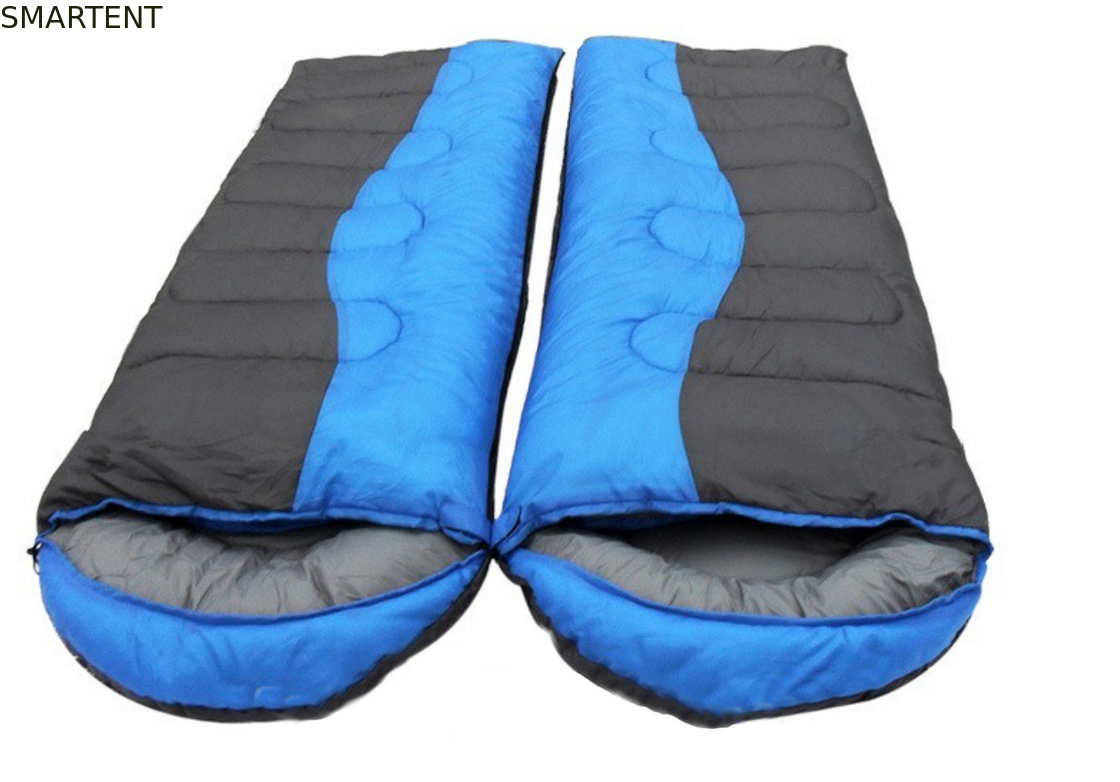 215*78cm Doppelfarbe Außenwasserdicht 190T Polyester Hohlfaserfüllung Klassisch Zwei Personen in einem Schlafsack fournisseur