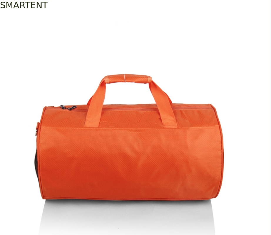 45*25cm Outdoor Leichtgewicht Orange Farbe Wasserdicht Beschichtet Polyester Oxford Fass Reisetaschen fournisseur