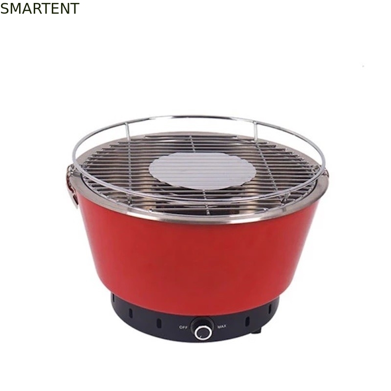 35X24.5CM tragbarer roter Metallstahl-Holzkohle GRILL Grill im Freien mit justierbarer Belüftung fournisseur