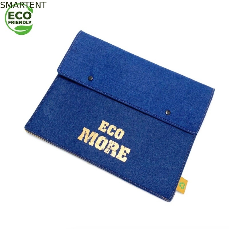 Freundliche Zusätze RPET blaue Farbe-Eco glaubten Laptop-Hüllen-tragbarer Gewohnheit 13&quot; fournisseur
