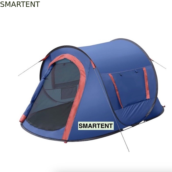 7.2FT*4.5FT*40Inch Einfach aufzustellen 2 Personen Blau wasserdicht Polyester Pop-up Campingzelt mit belüfteten Netzfenstern fournisseur