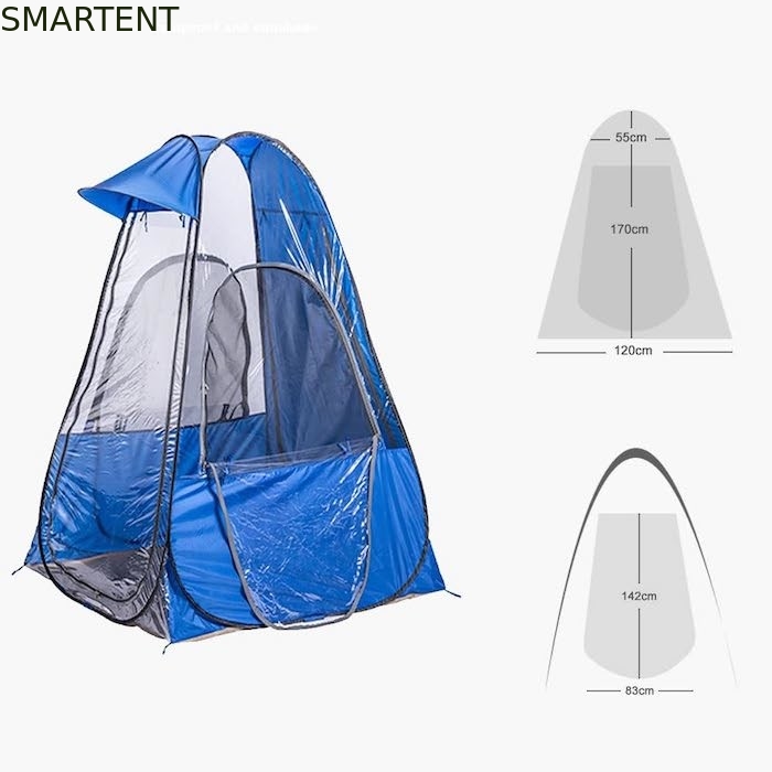 120*120*170CM Leichtgewicht Portable Blau Durchsichtig Wasserdicht Polyester Pop Up Sportzelte fournisseur