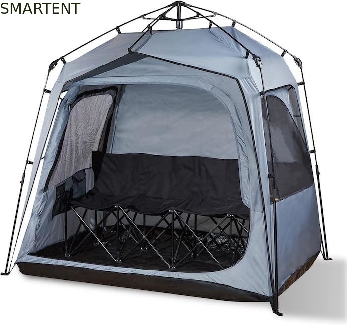 157*130*188CM 4-Personen Automatisches Glasfaserrahmen Grauer Polyester Pop Up Sportzelt Wasserdicht Einfach einzurichten fournisseur