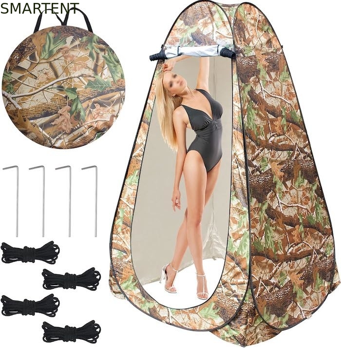 47.2*47.2*74.8inches Custom-Camufflage 190T Polyester Pop-Up-Privatsphäre Zelte mit UV-Schutz Wasserdichtes Design fournisseur