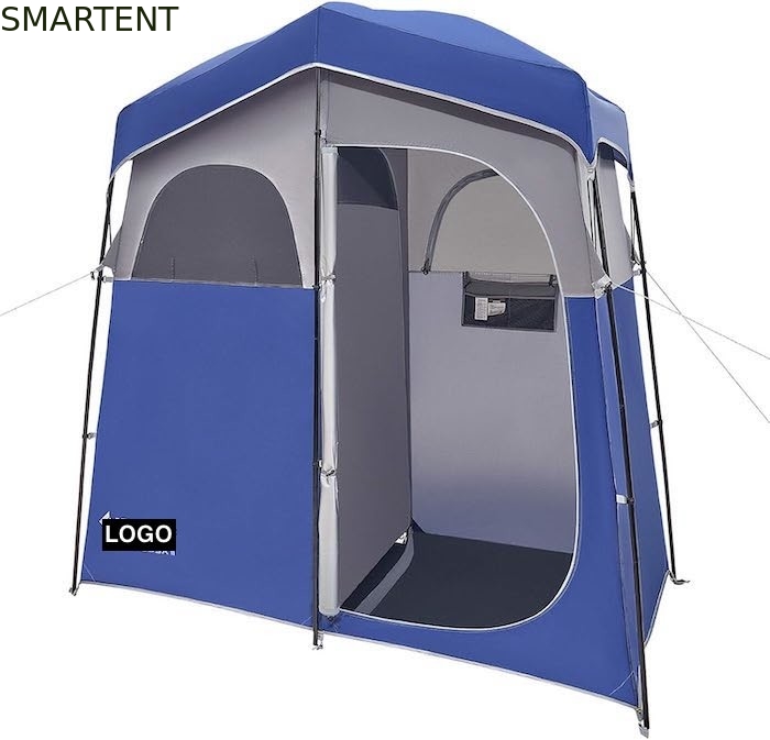 2.11*1.07*2.13M Blau wasserdicht Polyester Instant Pop Up Privatsphäre Zelte mit vollständiger Abdeckung Reißverschluss Tür und Fenster fournisseur