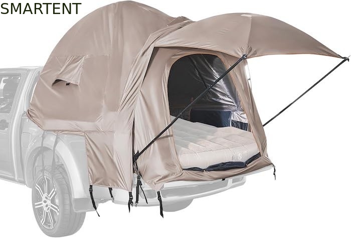 82.7*66.9*66.9 Zoll Khaki 210D Silber beschichtet Polyester Pickup Truck Zelt mit belüfteten Fenstern für Outdoor Camping fournisseur