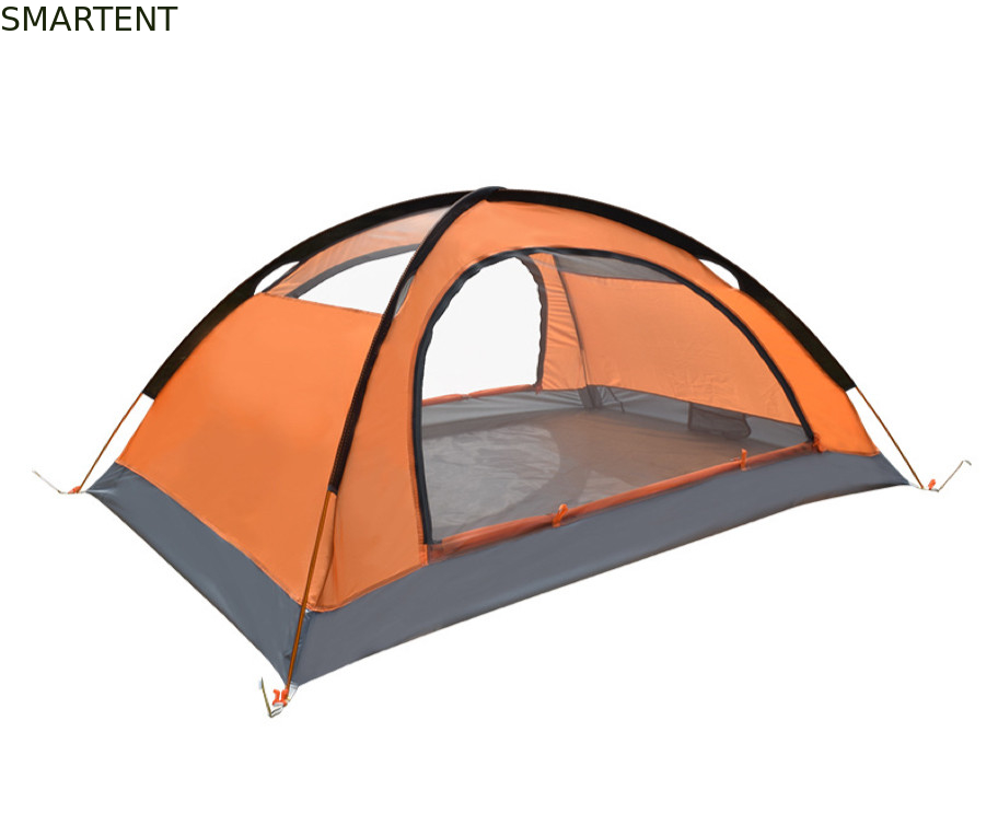 Orange Polyester 210D Ripstop PU2000mm der Campingzelt-210X150X120cm Schneefeld im Freien fournisseur