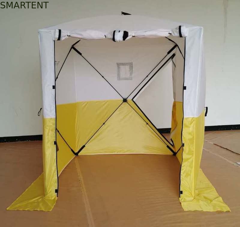 200*200*200MM Außen-Doppelfarbige wasserdichte PU-Beschichtung 200D-Polyester Oxford Klappfaserzellen Pop-Up-Arbeitszelte fournisseur