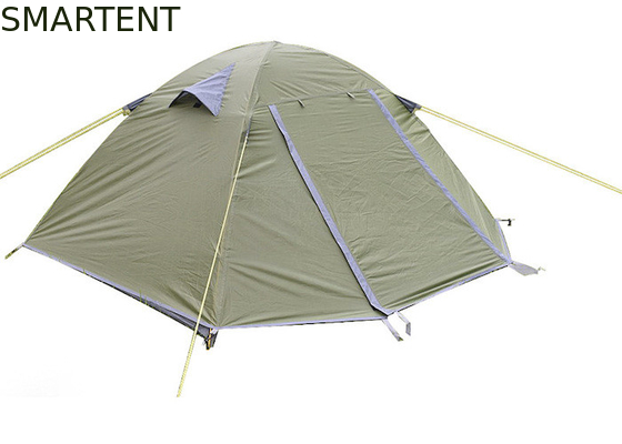 Outdoor Camping Eltern-Kind-Ausrüstung 210 * 110 cm Doppelschicht Wasserdicht Grün PU-beschichtet 190T Trekkingzelt